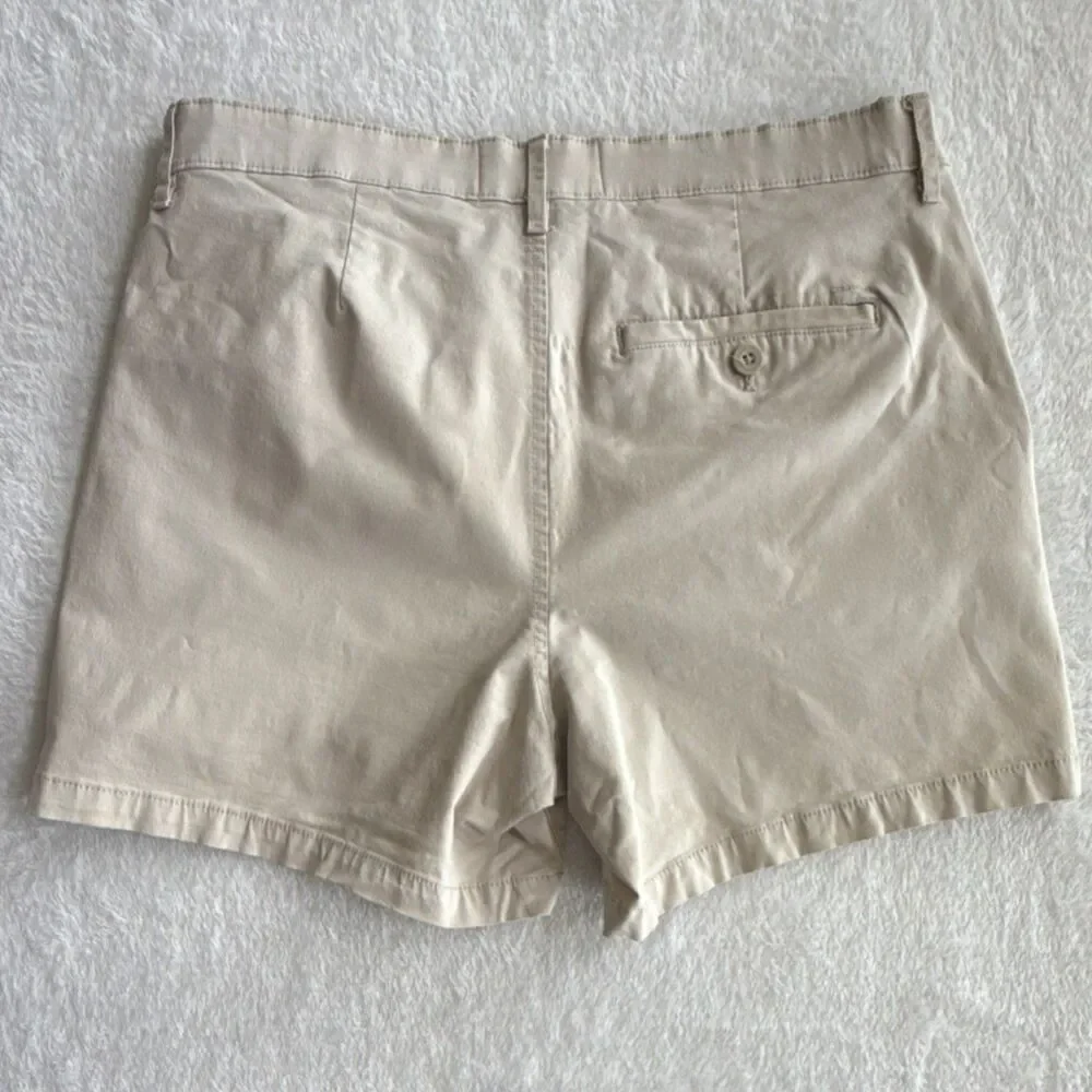 Calvin Klein Chino Shorts Beige Women's Size M Cotton Twill Button Zip Pockets - Picture 5 of 7